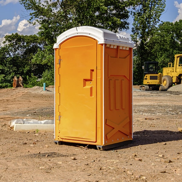 how often are the porta potties cleaned and serviced during a rental period in Athens